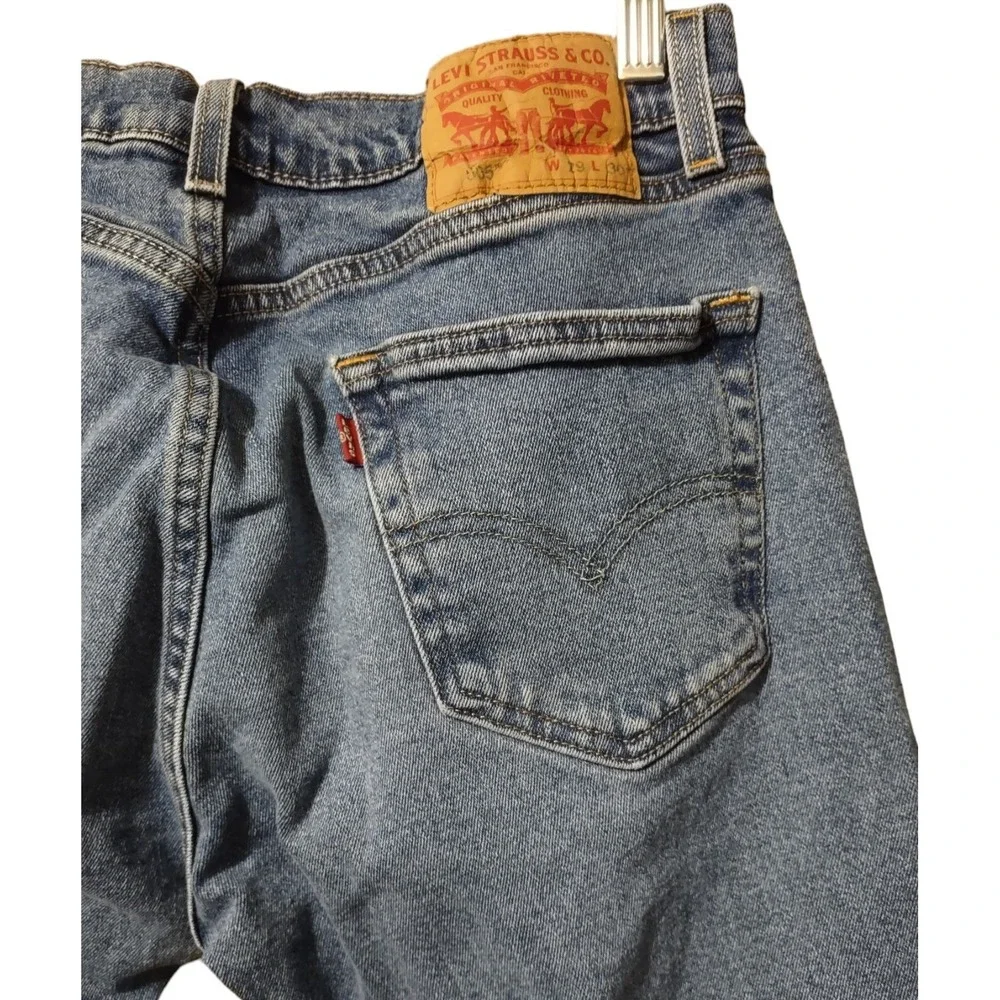 Levi‎ Strauss & Co. Jeans Men's 29x30 Relaxed 505 Pocket Blue Denim Whiskering